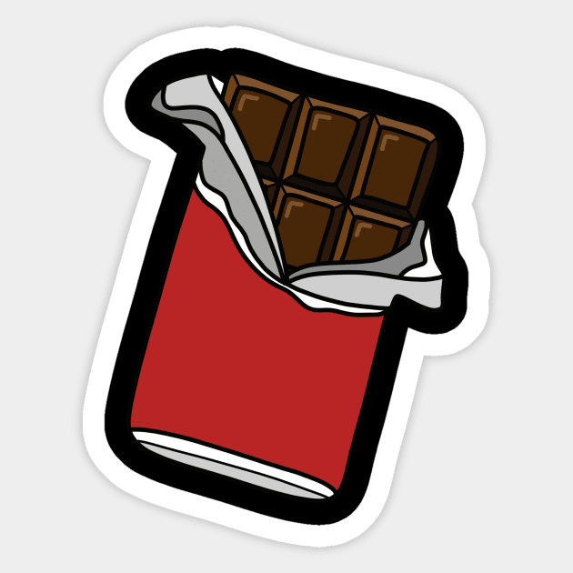 Chocolate Bar Sticker by Kelly Louise Art